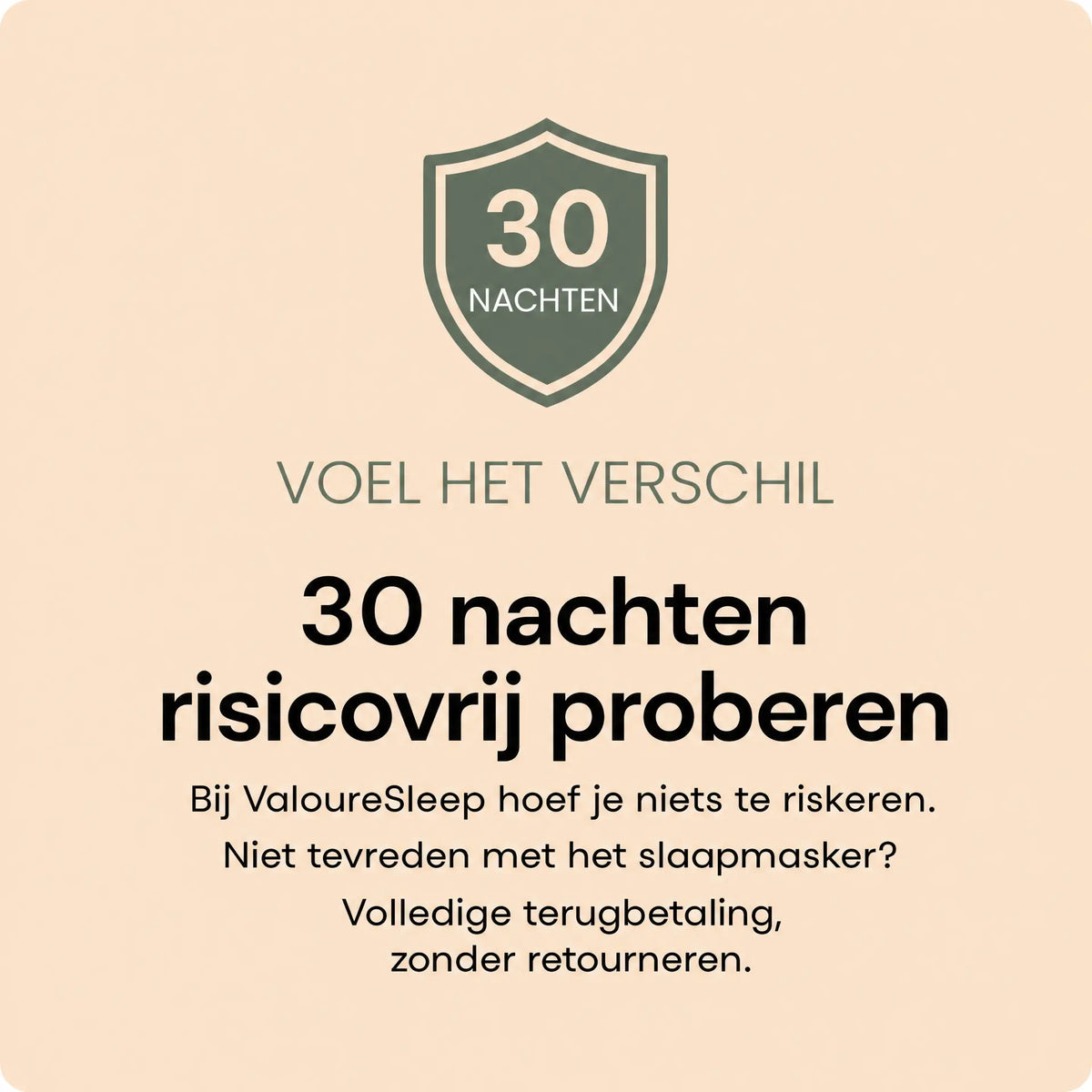 30 nachten risicovrije garantie